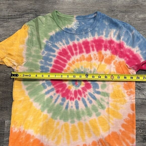 J.CREW garment dyed knit goods slub cotton yarns tie dye tshirt - M - Picture 2 of 5
